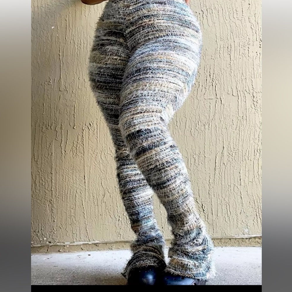 Colorful Striped Stacked Pants